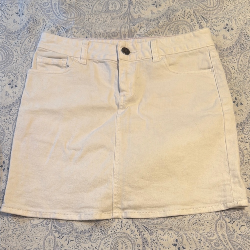 Classic Cream denim Skirt